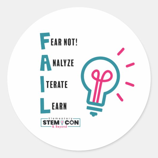FAIL Round Sticker (Voorkant)