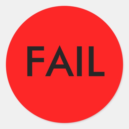 FAIL-Stickers Ronde Sticker (Voorkant)