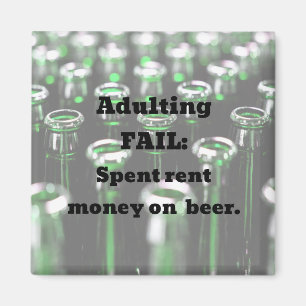 Fail toevoegen: Verhuurgeld op bier. magnet Magneet