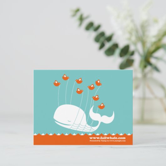 Fail Whale Post Kaart (Staand voorkant)