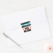 Faillissement Amerika? Ronde Sticker (Envelop)