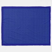 Faint Filigree over Cobalt Blue Fleece Blanket (Voorkant (Horizontaal))