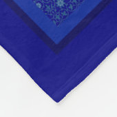 Faint Filigree over Cobalt Blue Fleece Blanket (Hoek)