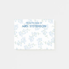 Faint vergeet me niet Floral Patroon Naam toevoeg Post-it® Notes