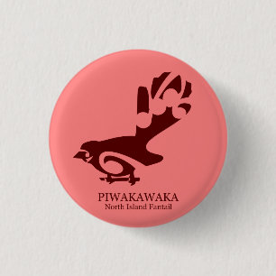 Faintail Nieuw-Zeelandse Aotearoa Bird Ronde Button 3,2 Cm