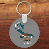 Faintail Piwakawaka Sleutelhanger (Voorkant)