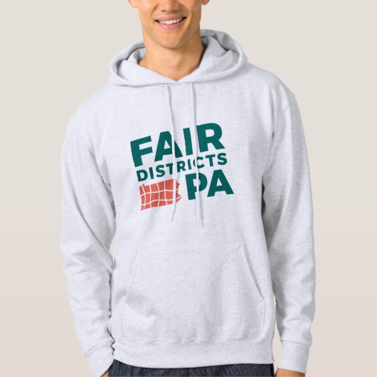 Fair Districts PA Ash Grey Hoodie (Voorkant)