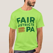 Fair Districts PA lime groen t-shirt