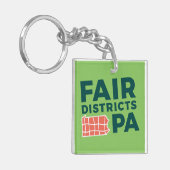 Fair Districts PA Sleutelhanger (Voorkant Links)