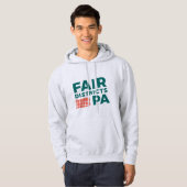 Fair Districts PA Sweat à capuche gris classique (Devant entier)
