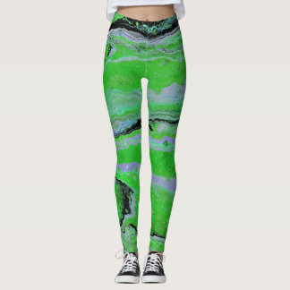 Fair Game 1 Cool Green Leggings Abstraits