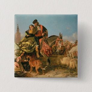 Fair in Sevilla Vierkante Button 5,1 Cm