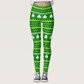 Fair Isle Clover St. Patrick's Day Leggings (Devant)