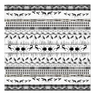 Fair Isle Fierceness dierlijke bug insect Foto Afdruk