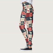 Fair Isle gebreide patchwork | vakantierrendier Leggings (Links)