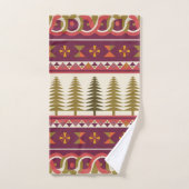 Fair Isle Kerstmis 1 Bad Handdoek (Handdoek)