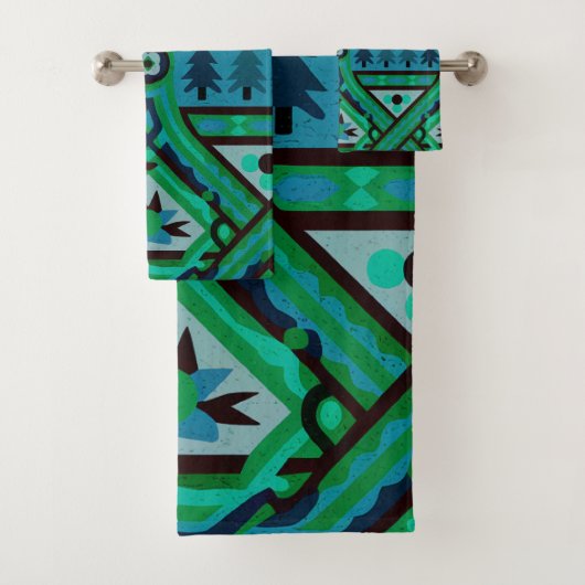 Fair Isle Kerstmis 3 Bad Handdoek (Insitu)