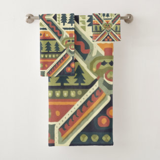 Fair Isle Kerstmis 4 Bad Handdoek