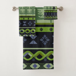 Fair Isle Kerstmis 5 Bad Handdoek