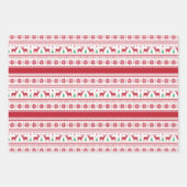 Fair Isle-kerstontwerpverlooppapiersets Inpakpapier Vel (Voorkant 3)