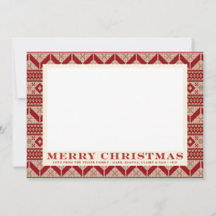 Fair Isle Knesset Sweater Pattern kerst Kaart