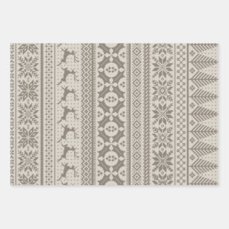 Fair Isle Knit Sweater Inpakpapier Vel
