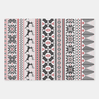 Fair Isle Knit Sweater Inpakpapier Vel