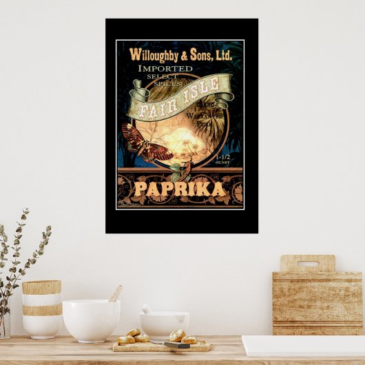 Fair Isle Paprika Retro Print (Keuken)