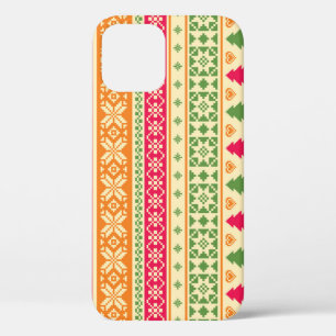 Fair Isle Stijl Kerst Naadloos iPhone 12 Hoesje