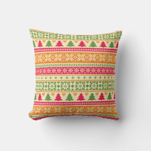 Fair Isle Stijl Kerst Naadloos Kussen