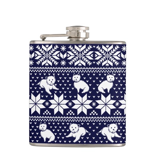 Fair Isle Westies Flask Heupfles (Voorkant)