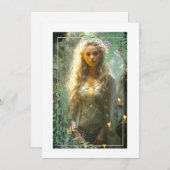 Fair Maiden Flat Note Kaart Notitiekaartje (Voorkant / Achterkant)