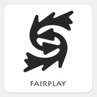 Fair Play (Bi Nka Bi) Adinkra Symbol Sticker
