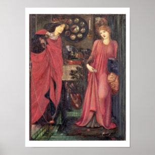 Fair Rosamund en Queen Eleanor (gemengde media op  Poster
