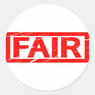 Fair Stempel Ronde Sticker