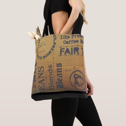 Fair Trade Coffee Burlap Sack - Canvas tas (Dichtbij)