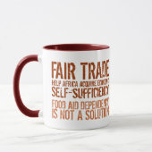 Fair Trade-slogan over Mok voor activisten (Links)