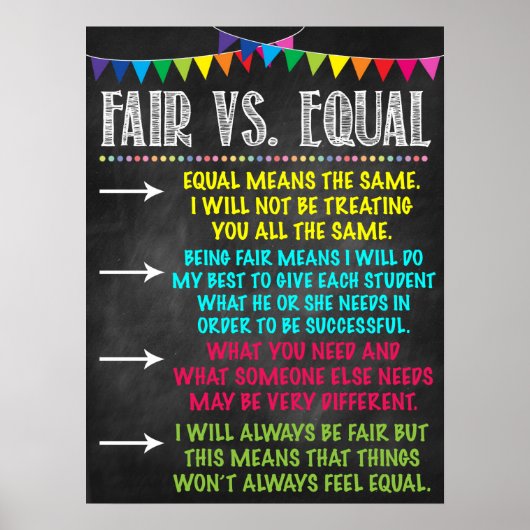 Fair Vs. Equal Classroom Poster (Voorkant)