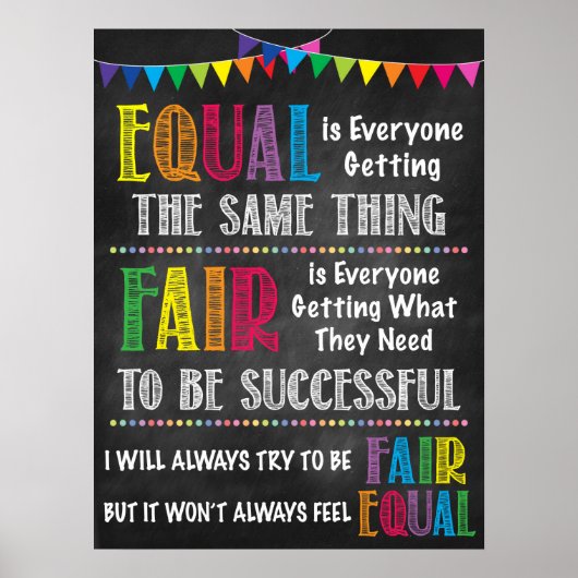 Fair Vs. Equal Classroom Poster (Voorkant)
