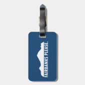 Fairbanks Alaska Alsjeblieft Bagagelabel (Achterkant verticaal)