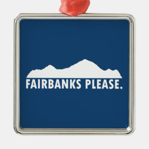 Fairbanks Alaska Alsjeblieft Metalen Ornament