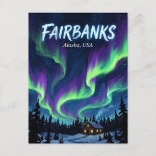 Fairbanks Alaska Ansichtkaart Briefkaart