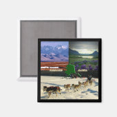 Fairbanks, Alaska Collage Magneet (Voorkant / Achterkant)