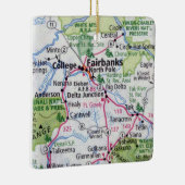 Fairbanks Alaska en North Pole Keramisch Ornament (Rechts)