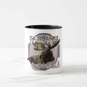 Fairbanks Alaska rustique moose mug