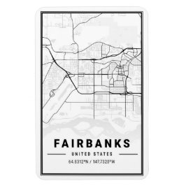 Fairbanks Alaska USA City Travel City Map Magneet