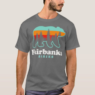 Fairbanks Alaska Vakantie Reizen Beer Bomen T-shirt