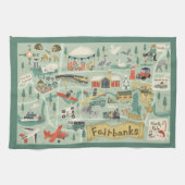 Fairbanks Carte Serviette de cuisine (Horizontal)