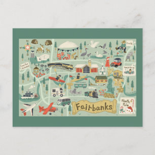 Fairbanks kaart Briefkaart