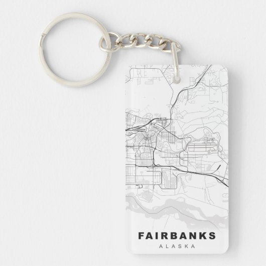 Fairbanks Kaart Sleutelhanger (Voorkant)